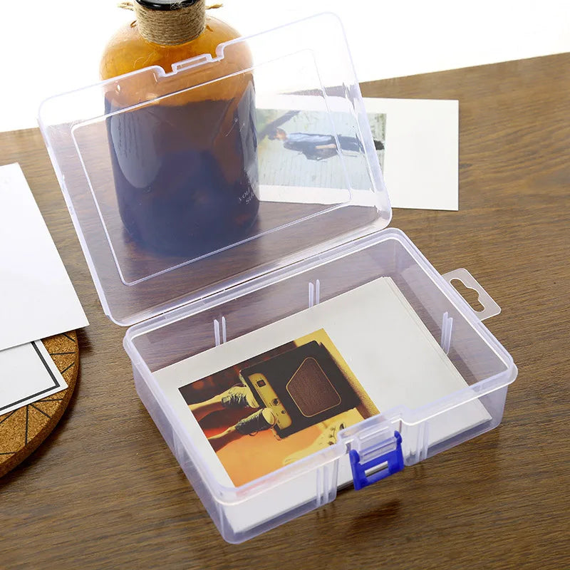 1PC Storage Box Large Capacity Transparent Plastic Cosmetic Storage Box Holder Case Container Organizer Container Small Accessor