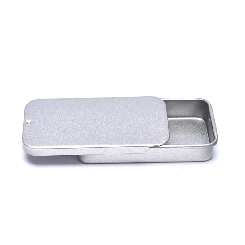 Iron Box Slide Cover Storage Box Jewelry Pill Cases Coin Candy Box