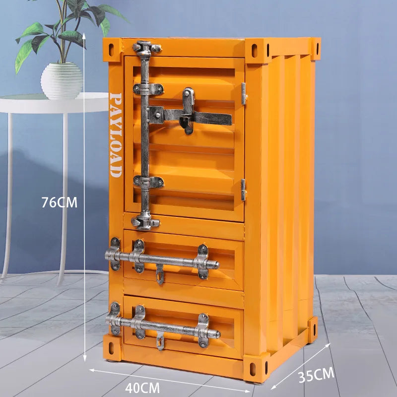 Iron Storage Boxes Vintage Creative Drawer Storage Cabinet Drawer Type Organizer Box for Living Room Accessory Metal Container