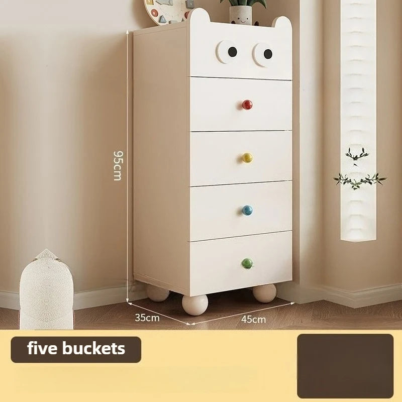 Solid Wood Storage Cabinet Drawer Type Storage Boxes Household Multifunctional Bedside Table Organizer Box Furniture Organizer
