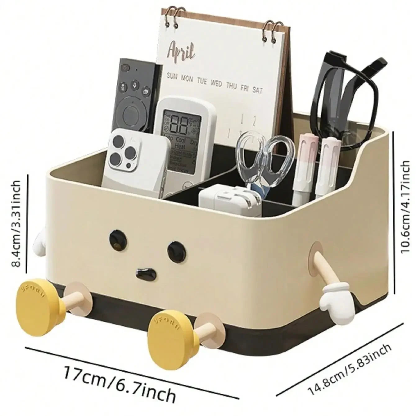 Multifunctional Desktop Storage Box, Cosmetic Organisation Shelf Countertop Storage And Display Box Remote Control Storage Box