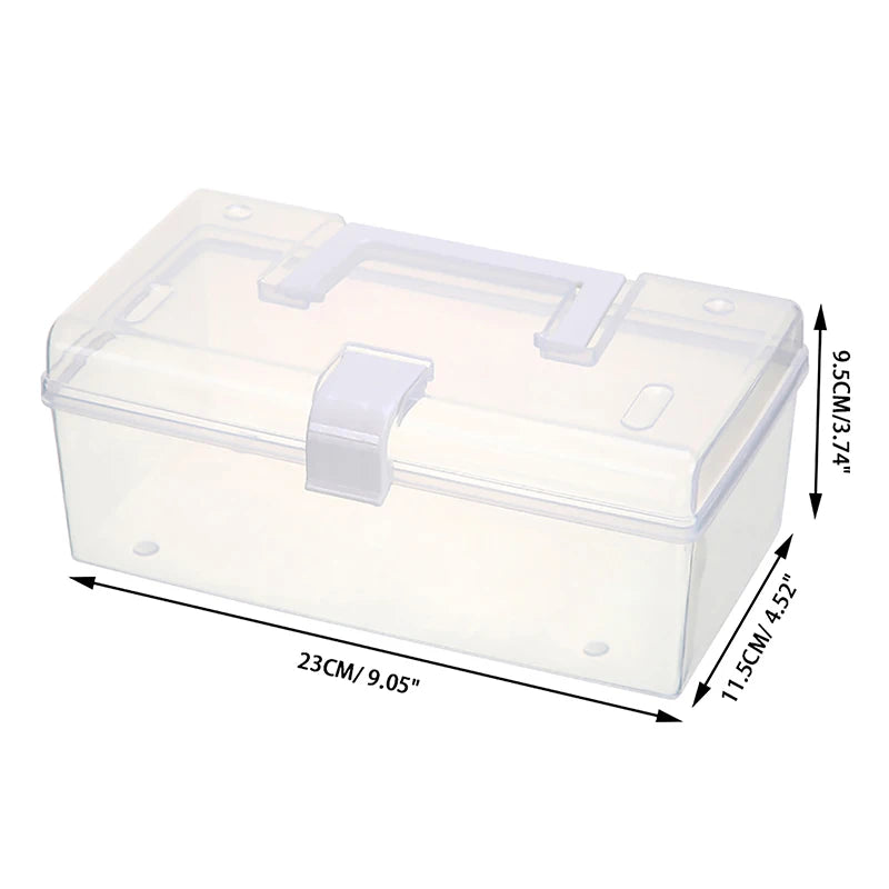 Mask Storage Box With Handle Household Dust-proof Sealed Large-Capacity Box Waterproof Dustproof Sundries Storage Box Holder