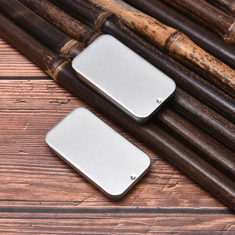 Iron Box Slide Cover Storage Box Jewelry Pill Cases Coin Candy Box
