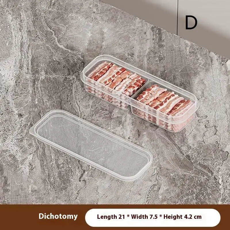 1/3PCS 2/3/6 Grids Refrigerator Storage Boxes With Holes Scallions Meat Fresh Box Food Container Cold Storage Crisper Sealed