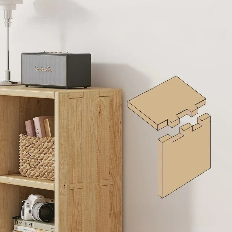 Solid Wood Floor-standing Storage Holders Unpainted Kindergarten Living Room Rack Strong Load-bearing Simple Modern Home Storage
