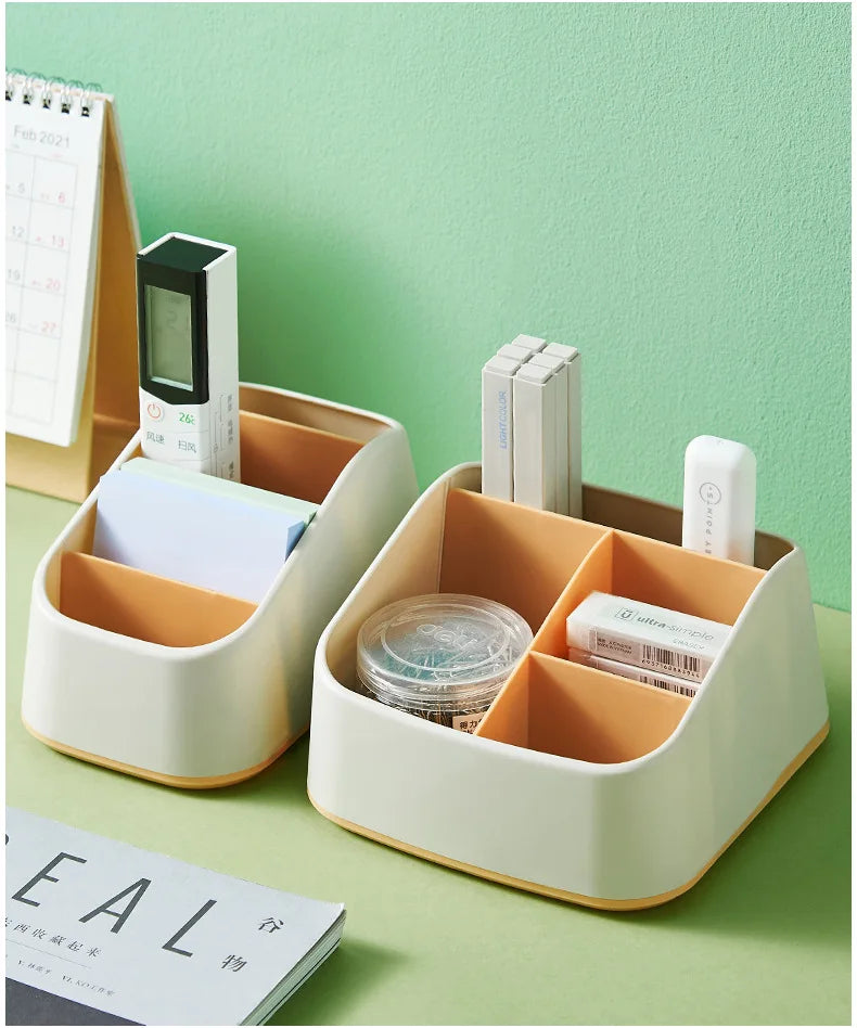 Desktop storage box, key, remote control, grid storage, desk stationery, sundries, cosmetics, desk sorting box