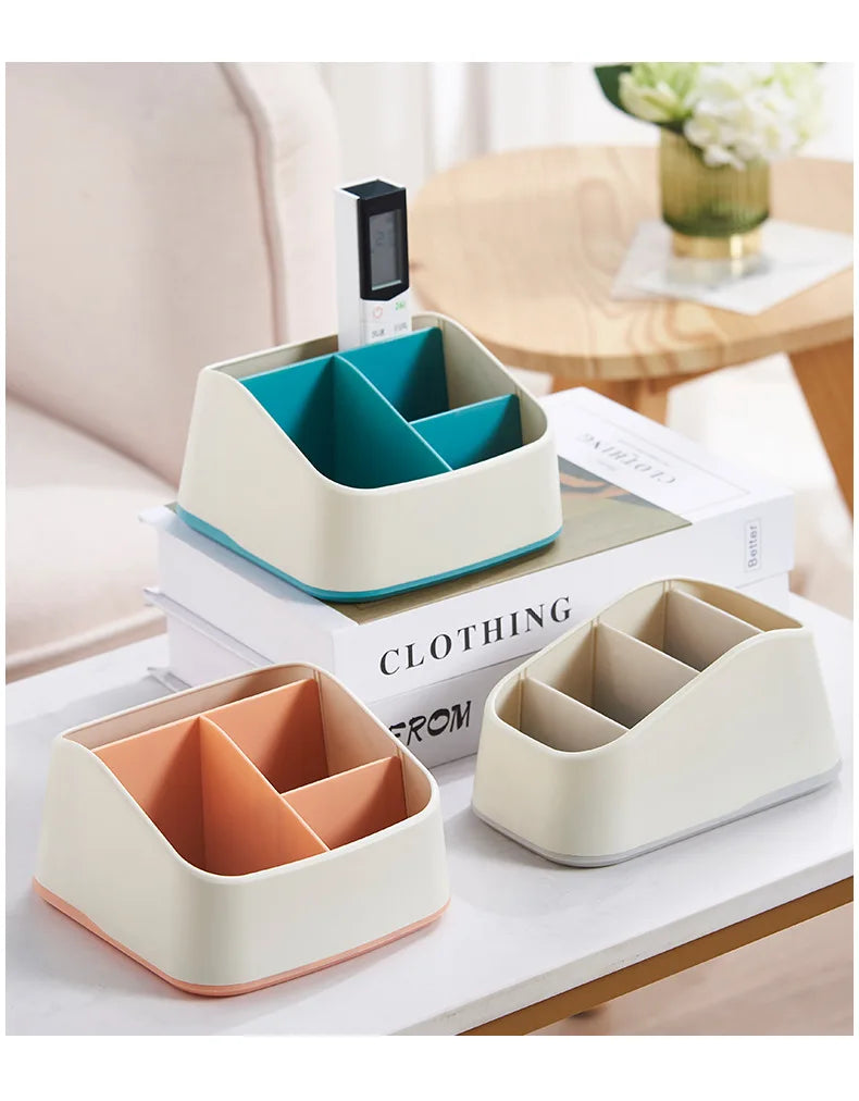 Desktop storage box, key, remote control, grid storage, desk stationery, sundries, cosmetics, desk sorting box