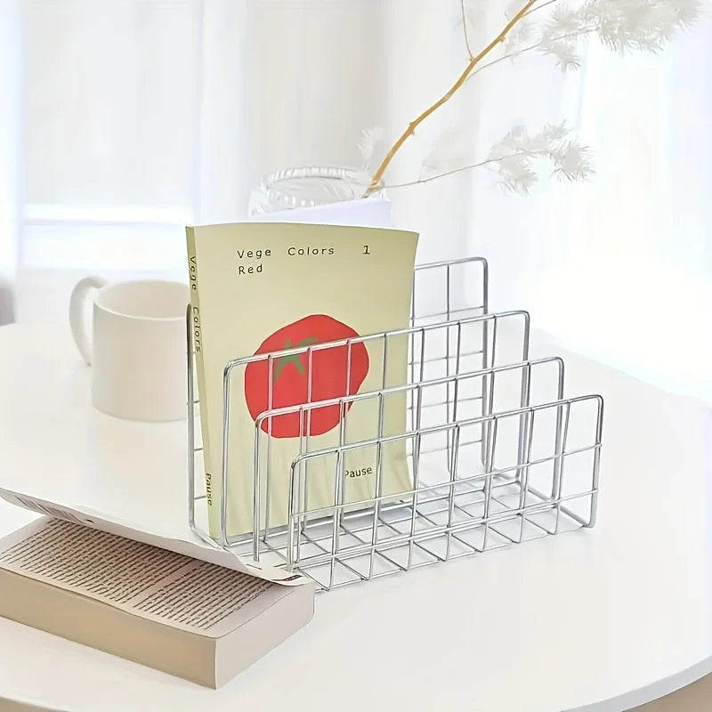Modern desktop storage racks, bookshelf storage, modern magazine and newspaper storage boxes, book stands