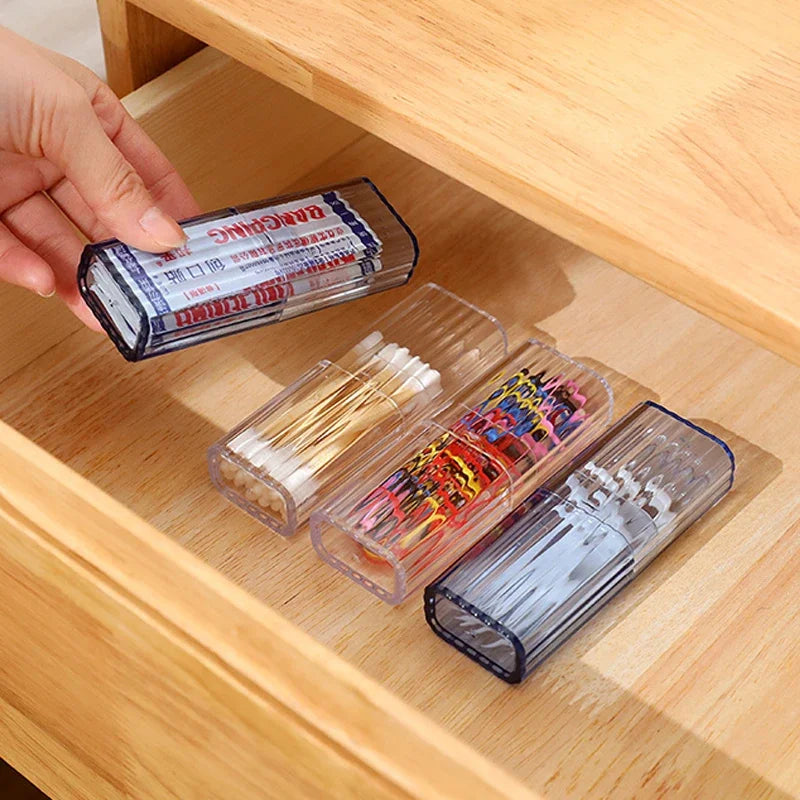 Household Storage Supplies Cotton Swab Storage Box Portable Travel Toothpick Band-aid Box