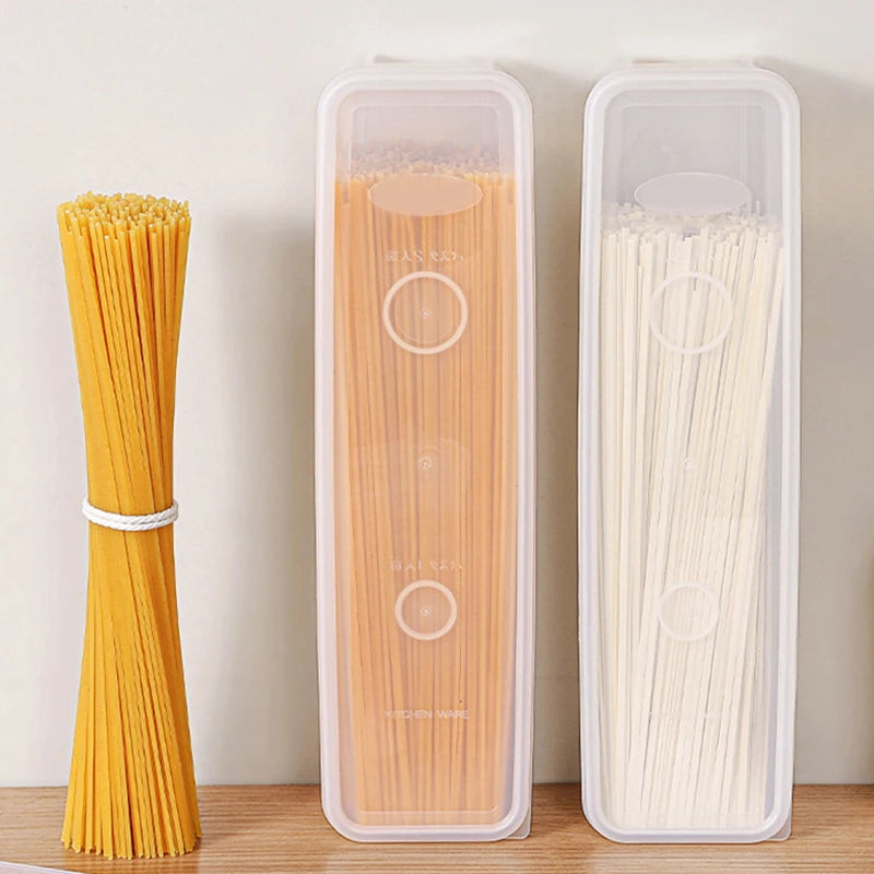 Noodle Storage Box Plastic Spaghetti Preservation Box Food Holder Fresh-keeping Sealed Green Oonion Container Box Kitchen Fridge