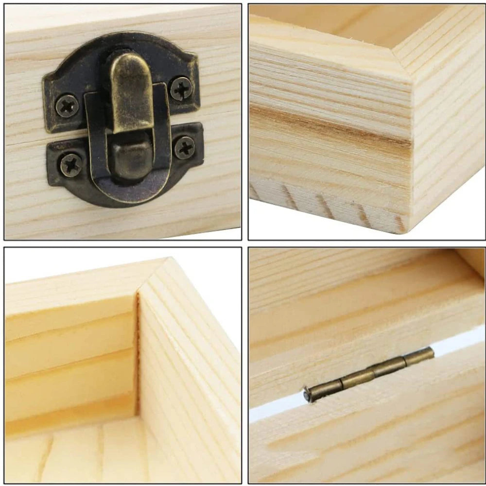 Desktop Wooden Storage Box Higher Quality Gifts Packing Jewelry Case Retro Wooden Storage Organizer Graphic Letter Pattern