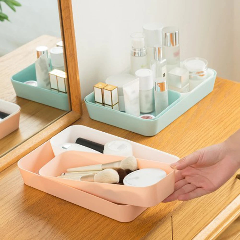 Storage Trays Drawer Partition Storage Box Kitchen Tableware Small Storage Box Multifunctional Cosmetics Sundries Storage Tray