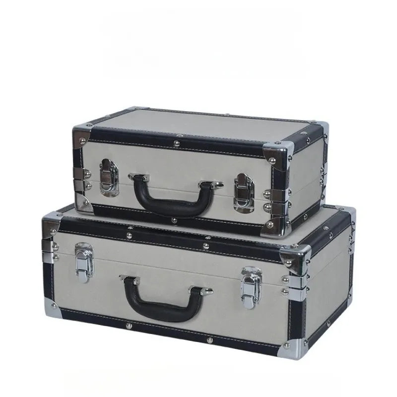 Large Capacity Storage Box Modern Handheld Organizer Storage Boxes Luxury Leather Organization Box Bedroom Storages Containers