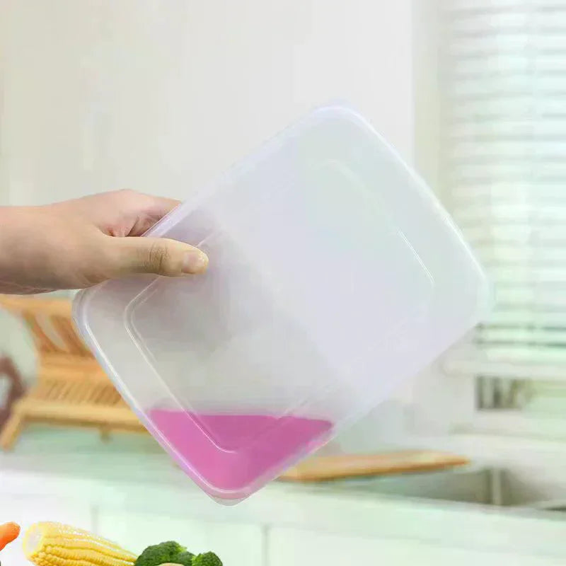 4 Grids Food Fruit Storage Box Portable Compartment Refrigerator Freezer Organizers Sub-Packed Meat Onion Ginger Clear Crisper