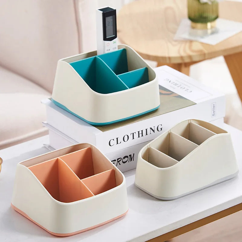 Desktop storage box, key, remote control, grid storage, desk stationery, sundries, cosmetics, desk sorting box