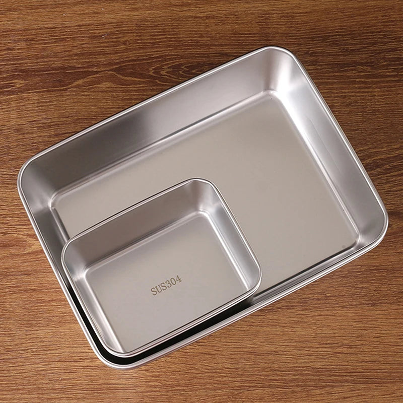 Stainless Steel Refrigerator Meat Storage Box Food Storage Containers With Lid Refrigerator Organizer Container Kitchen Storage