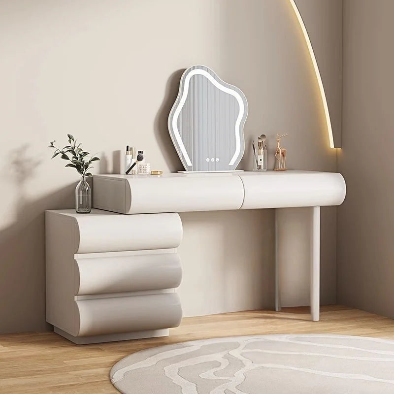 Luxury Bedroom Storage Cabinet Dressing Table Recamera Makeup Dressing Table Comfortable White Tocadores De Maquillaje Furniture
