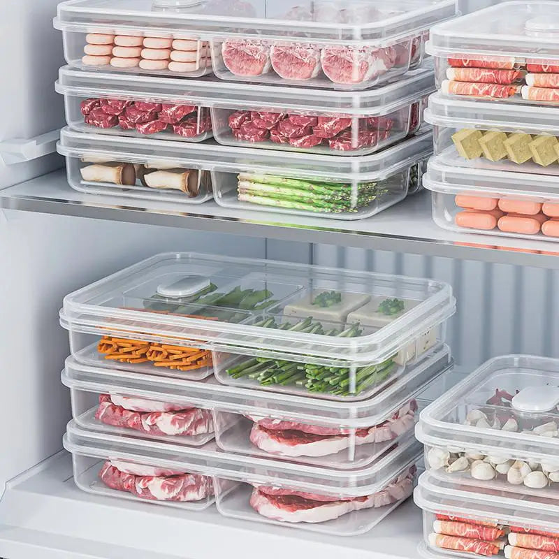 Refrigerator Food Storage Containers, Suitable For Meat And Other Food, Food-grade Airtight Containers, 2/4/6 Compartments.