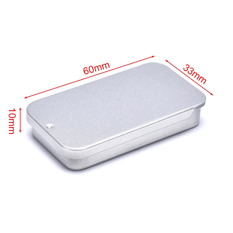 Iron Box Slide Cover Storage Box Jewelry Pill Cases Coin Candy Box