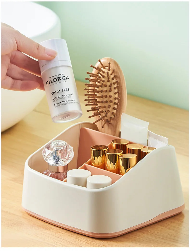 Desktop storage box, key, remote control, grid storage, desk stationery, sundries, cosmetics, desk sorting box