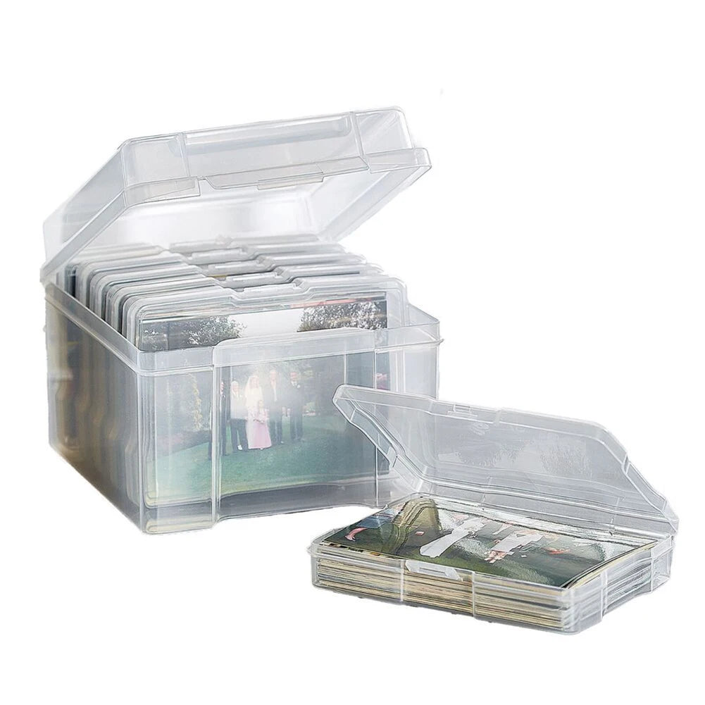 Photo Storage Box Photograph Pictures Album Organisers Craft Container For Jewelry Tools Screws Storage Boxes 4x6inch