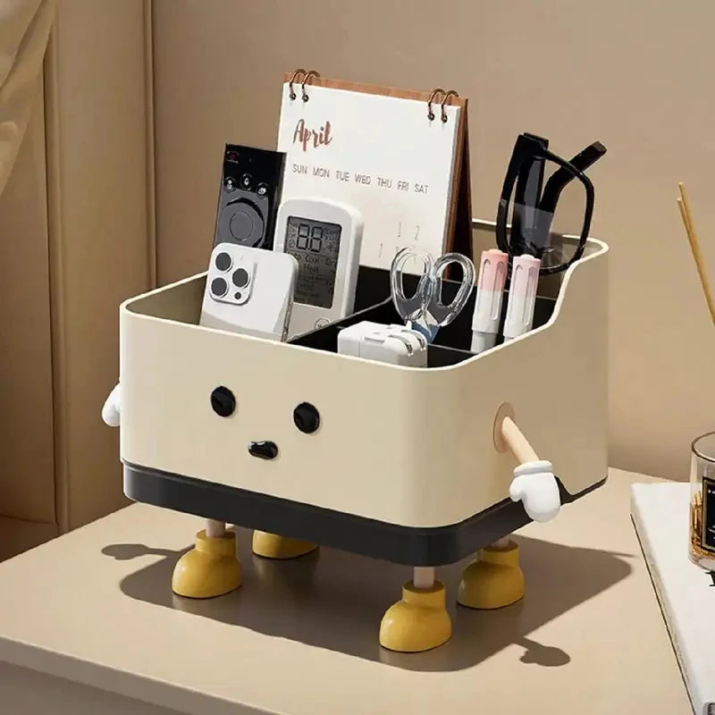 Multifunctional Desktop Storage Box, Cosmetic Organisation Shelf Countertop Storage And Display Box Remote Control Storage Box
