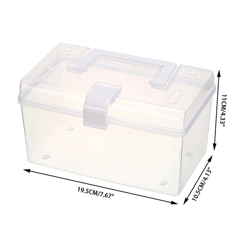 Mask Storage Box With Handle Household Dust-proof Sealed Large-Capacity Box Waterproof Dustproof Sundries Storage Box Holder