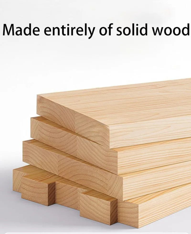 Solid Wood Floor-standing Storage Holders Unpainted Kindergarten Living Room Rack Strong Load-bearing Simple Modern Home Storage