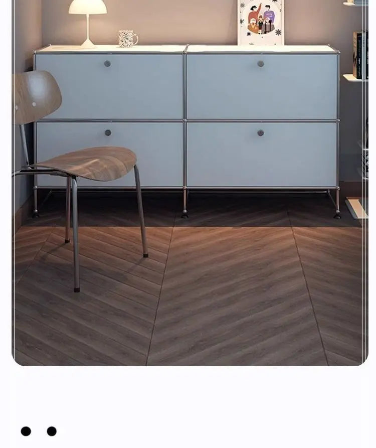 Storage Cabinet Sideboards Cabinet Shelf Module Modular DIY TV Stand Living Room Furniture Stainless Steel Vintage Frame
