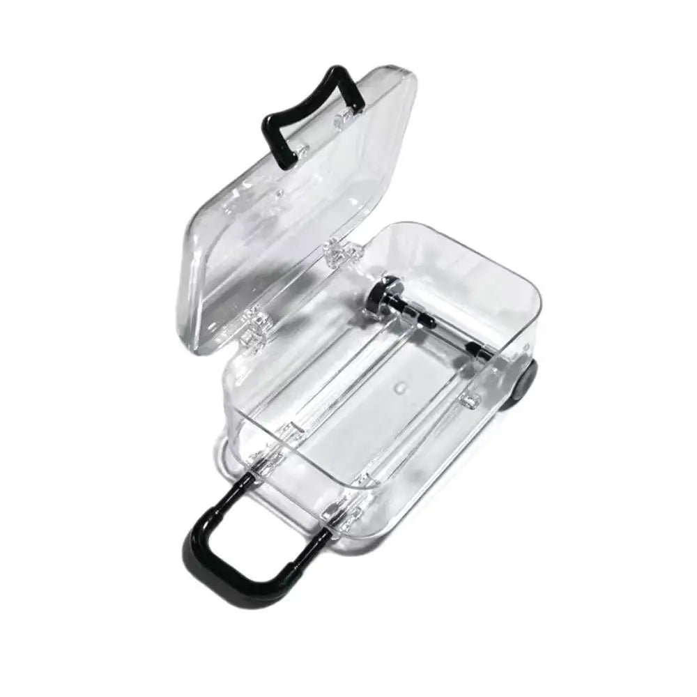 Mini Luggage Storage Box Cute Clear Suitcase Candy Box Creative Wedding Candy Box Small Trolley Case Jewellery Organiser