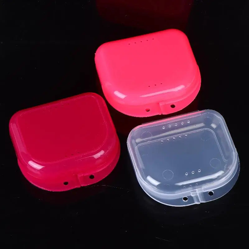 Denture Storage Box Dental Retainer Mouth Guard Container Plastic Oral Hygiene Supplies Tray Dental Appliance Case Oral Tools