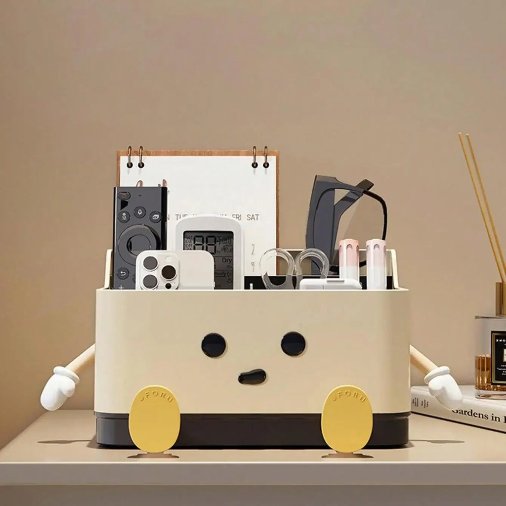 Multifunctional Desktop Storage Box, Cosmetic Organisation Shelf Countertop Storage And Display Box Remote Control Storage Box