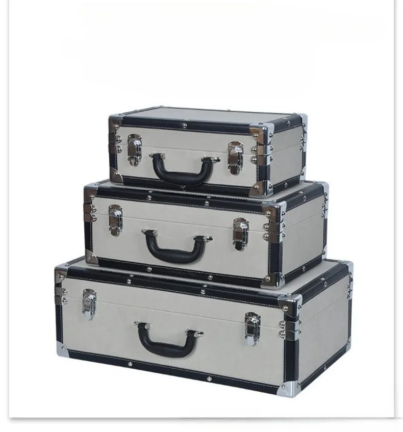 Large Capacity Storage Box Modern Handheld Organizer Storage Boxes Luxury Leather Organization Box Bedroom Storages Containers