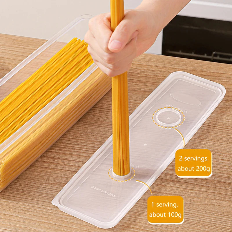 Noodle Storage Box Plastic Spaghetti Preservation Box Food Holder Fresh-keeping Sealed Green Oonion Container Box Kitchen Fridge