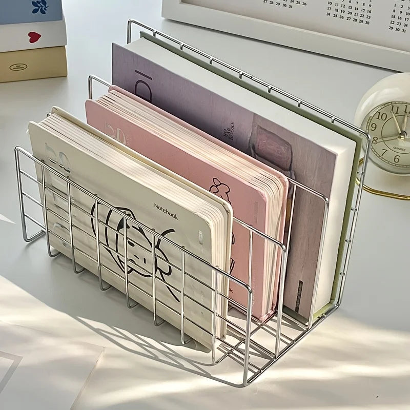 Modern desktop storage racks, bookshelf storage, modern magazine and newspaper storage boxes, book stands