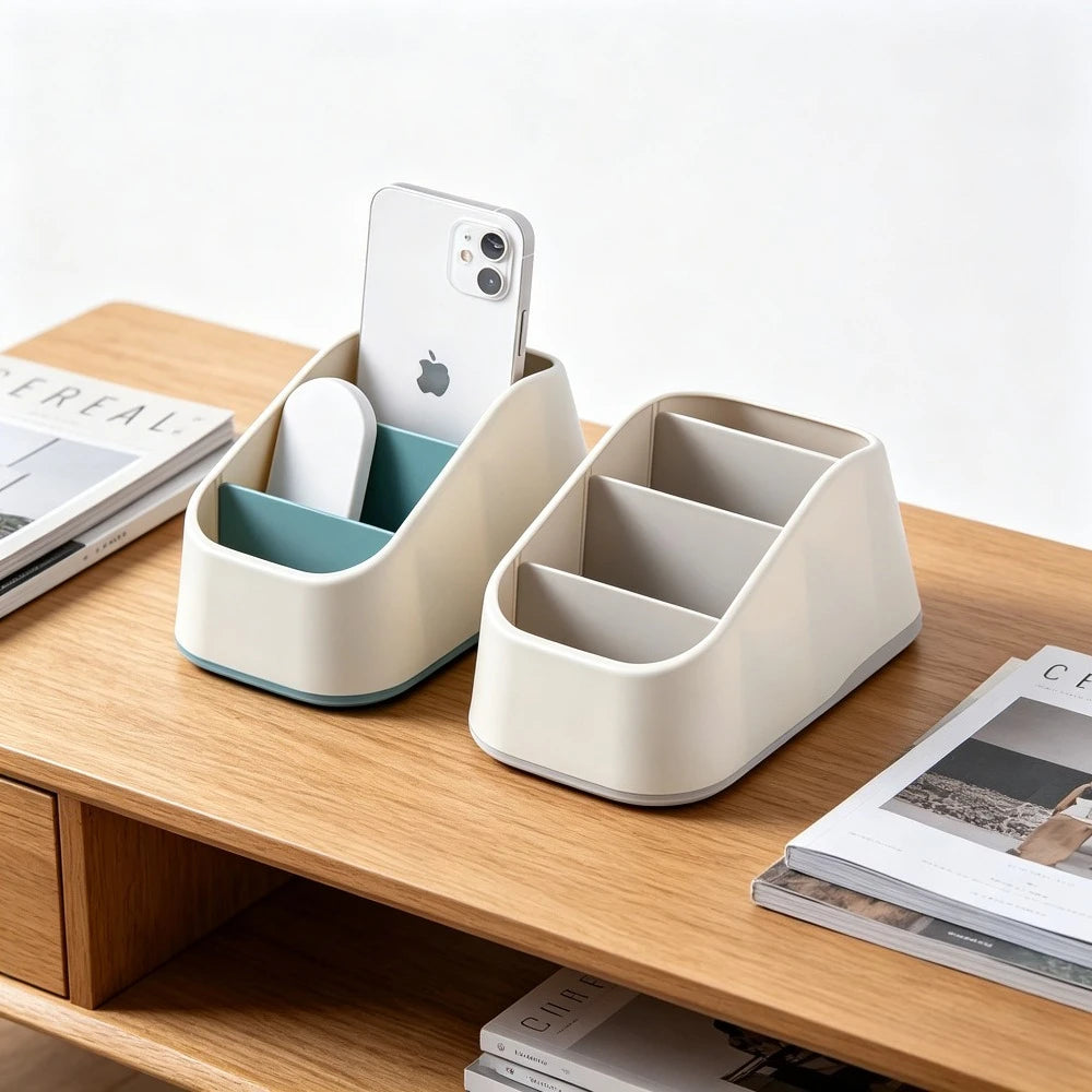 Desktop storage box, key, remote control, grid storage, desk stationery, sundries, cosmetics, desk sorting box