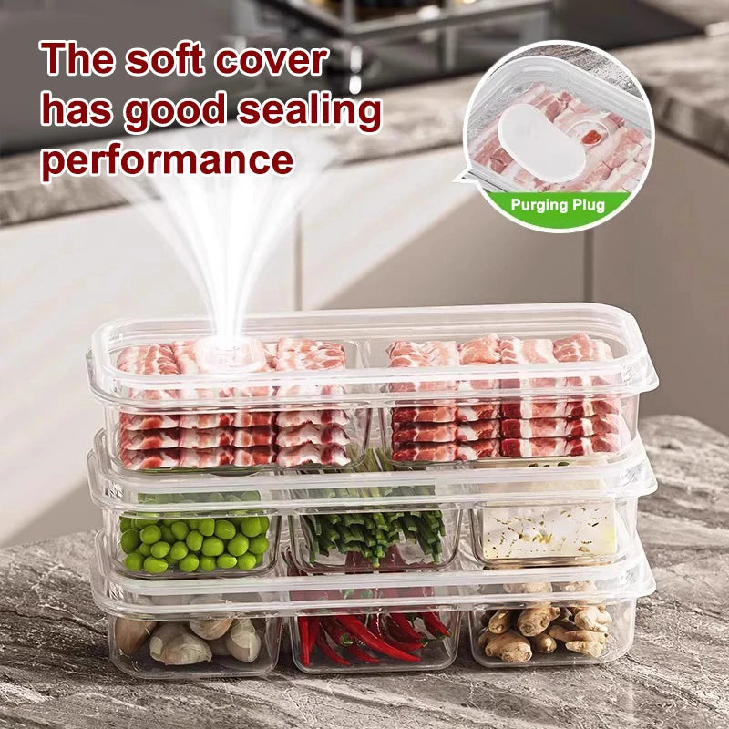 High-Capacity Food Storage Solution for Your Home; Ensures Freshness of Meat Vegetable in Refrigerator