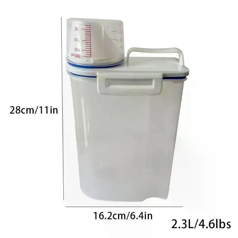 1/3/5PCS Moisture-Proof Grain Storage Jar Sealed Rice Bucket Pet Food Container Set Kitchen Storage Box For Dry Goods