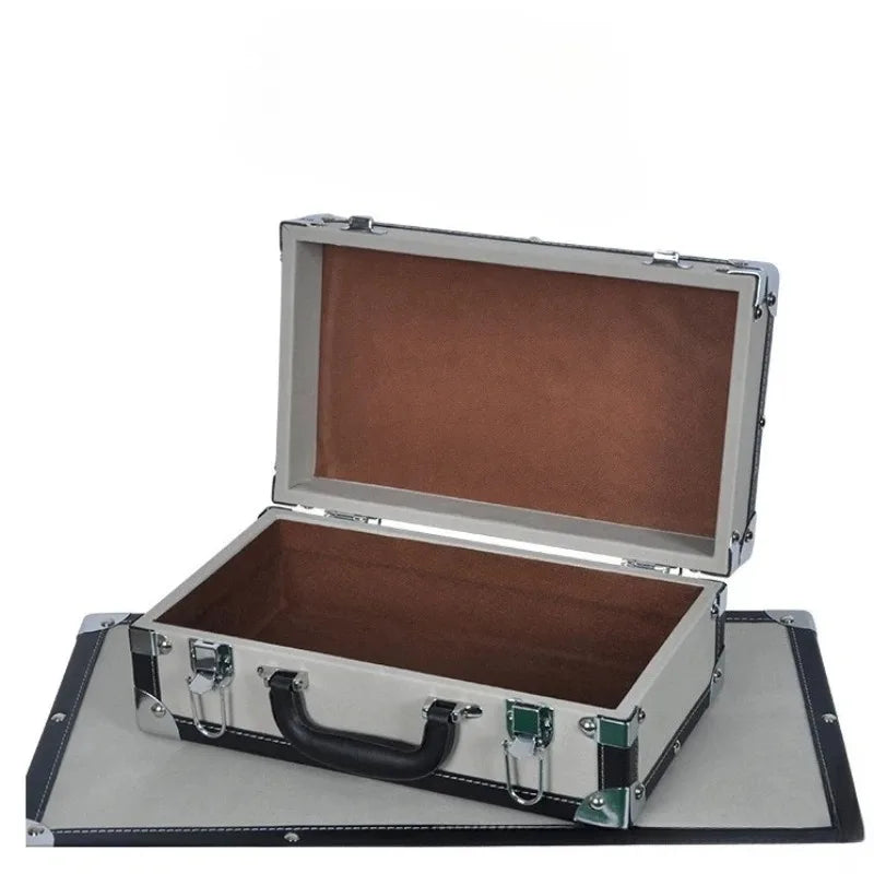 Large Capacity Storage Box Modern Handheld Organizer Storage Boxes Luxury Leather Organization Box Bedroom Storages Containers