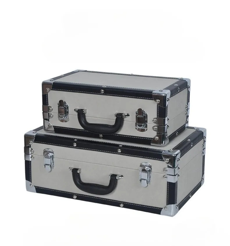 Large Capacity Storage Box Modern Handheld Organizer Storage Boxes Luxury Leather Organization Box Bedroom Storages Containers