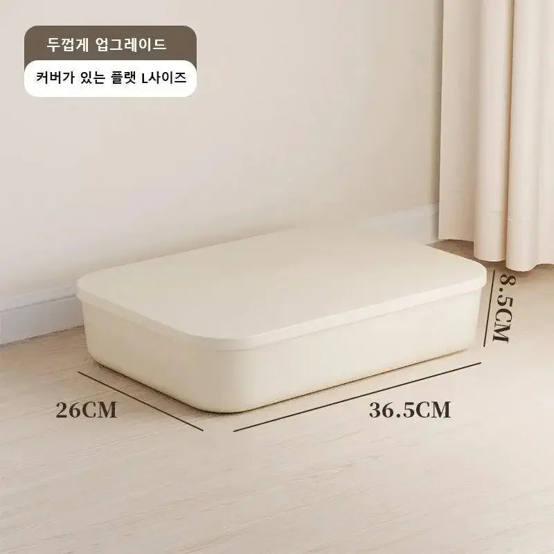 Ins Style Storage Box with Lid Dustproof Cosmetics Clothing Grocery Storage Bedroom Dormitory Storage Box Toy