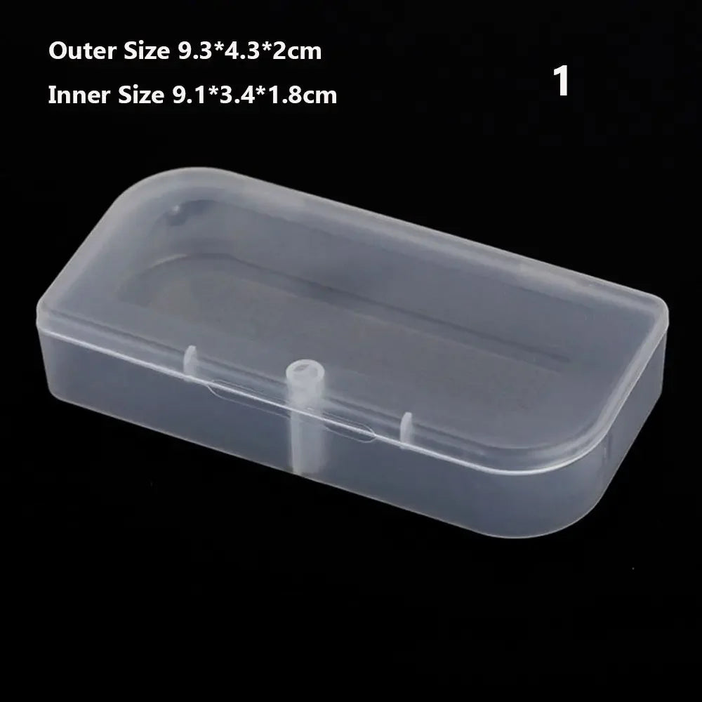 Multi Sizes Transparent Storage Box Square Small Items Case Jewelry Beads Container Fishing Tools Box Sundries Organizer Case