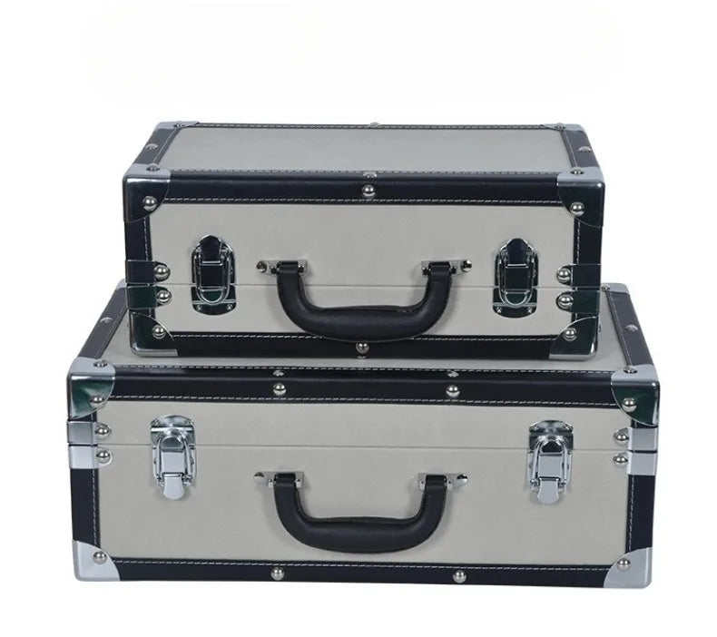 Large Capacity Storage Box Modern Handheld Organizer Storage Boxes Luxury Leather Organization Box Bedroom Storages Containers