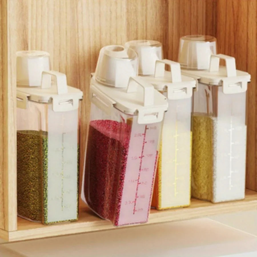 2.5L Covered Moisture-proof Sealed Storage Container - Used for Grain, Nut, Flour, Rice Food Storage Boxes