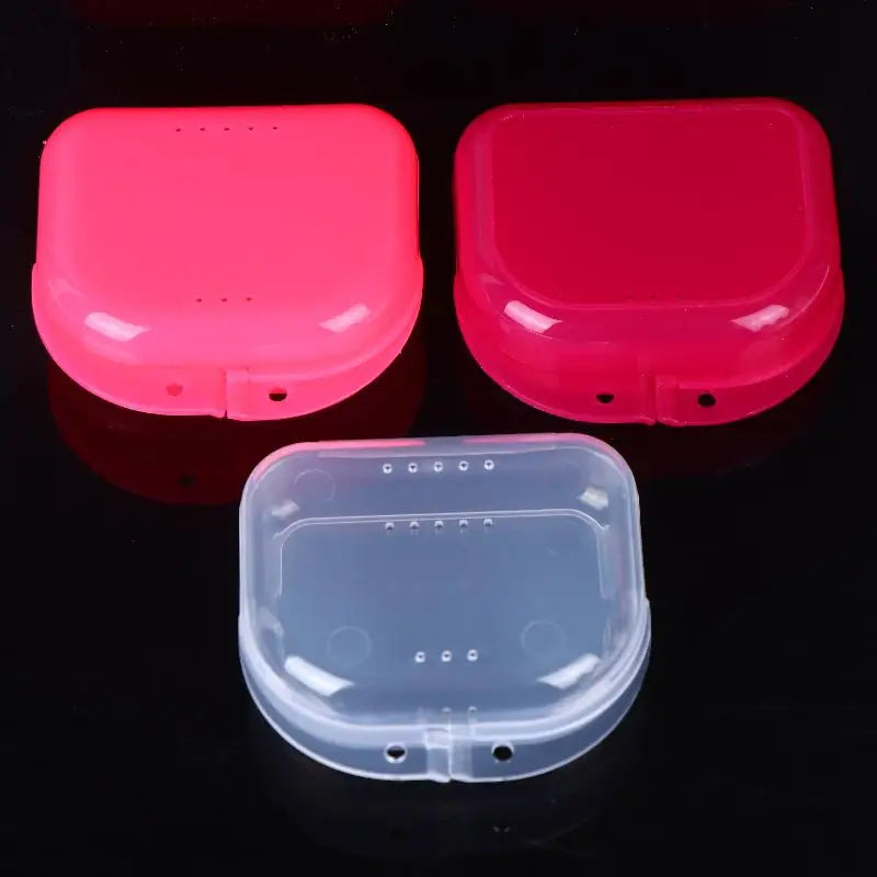 Denture Storage Box Dental Retainer Mouth Guard Container Plastic Oral Hygiene Supplies Tray Dental Appliance Case Oral Tools