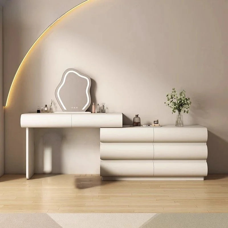 Luxury Bedroom Storage Cabinet Dressing Table Recamera Makeup Dressing Table Comfortable White Tocadores De Maquillaje Furniture