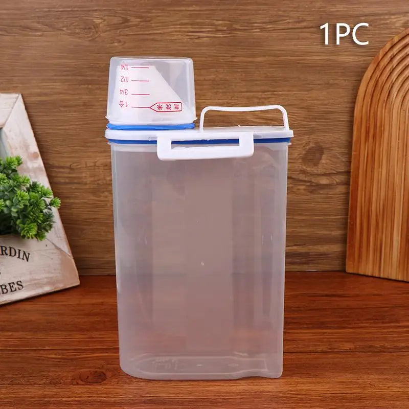 1/3/5PCS Moisture-Proof Grain Storage Jar Sealed Rice Bucket Pet Food Container Set Kitchen Storage Box For Dry Goods