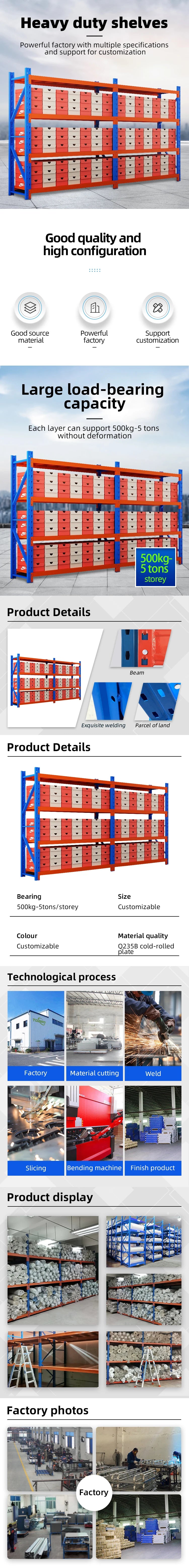 Original Factory Storage Heavy Duty Storage Rack Shelf Metal Warehouse Shelves Rack Heavy Duty