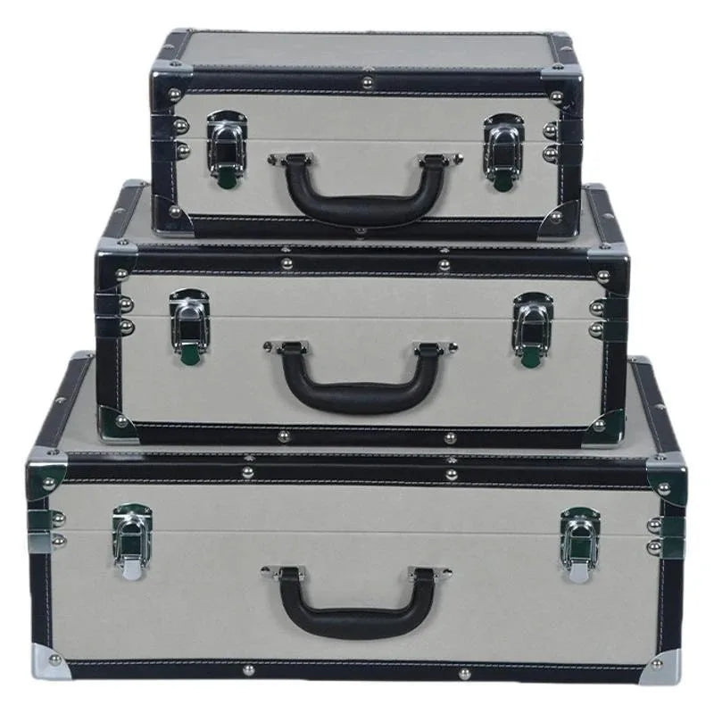 Large Capacity Storage Box Modern Handheld Organizer Storage Boxes Luxury Leather Organization Box Bedroom Storages Containers