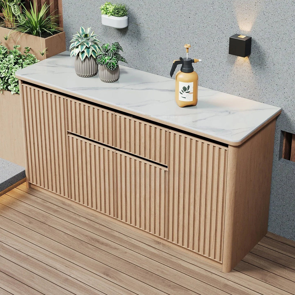 Outdoor aluminum alloy storage cabinet for balconies, patios, waterproof and sun-proof, suitable for storing miscellaneous items